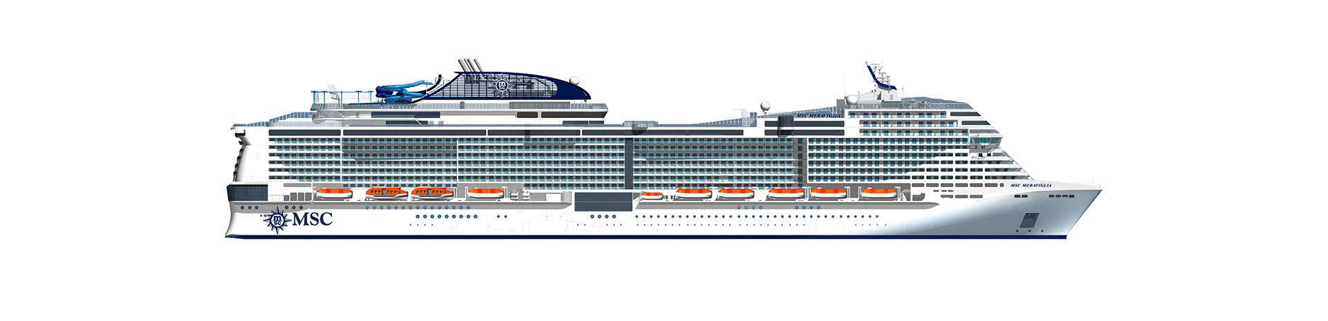MSC Meraviglia Silhouette Ship MSC Meraviglia Silhouette Ship